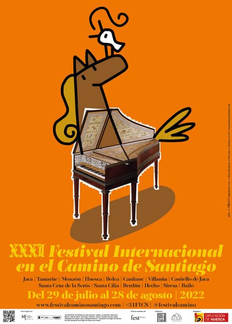 Affiche pour le XXXI Festival International sur le Camino de Santiago. Par Javier Mariscal